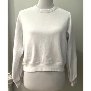 Spiritual Gangster Sweatshirt Cropped Pullover White 100% Cotton Women’s Size M